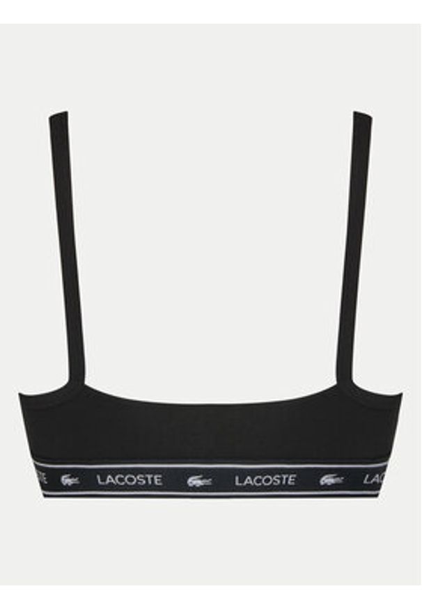 Lacoste Biustonosz top IF8166 Czarny. Kolor: czarny. Materiał: bawełna