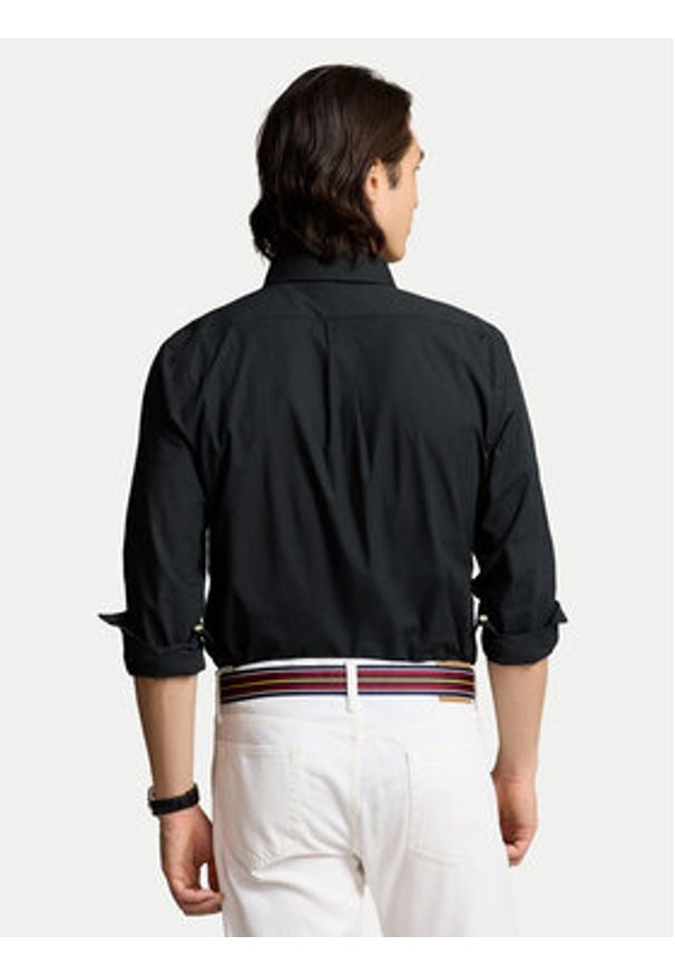 Polo Ralph Lauren Koszula 710928255006 Czarny Custom Fit. Typ kołnierza: polo. Kolor: czarny. Materiał: bawełna