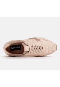 Marco Shoes Sneakersy z elementami rafii i skóry licowej 2229P-1273-1280-047-1 beżowy. Kolor: beżowy. Materiał: skóra #7