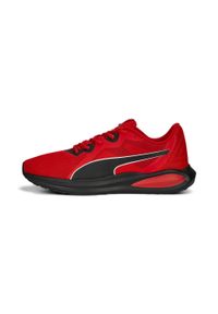 Buty do biegania męskie Puma Twitch Runner. Zapięcie: sznurówki. Kolor: czerwony, czarny, wielokolorowy. Materiał: guma, syntetyk, tkanina, materiał. Szerokość cholewki: normalna