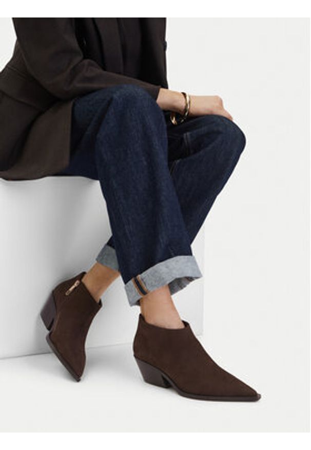 Gino Rossi Botki EO-VITA-1772 Brązowy. Kolor: brązowy. Materiał: zamsz, skóra