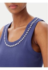 Marella Top Dede 2515941032 Granatowy Regular Fit. Kolor: niebieski. Materiał: bawełna