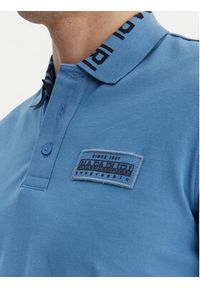 Napapijri Polo E-Amundsen NP0A4IN9 Niebieski Regular Fit. Typ kołnierza: polo. Kolor: niebieski. Materiał: bawełna #5