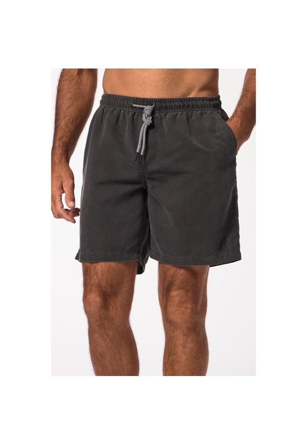 JAY-PI - Męskie Kąpielówki beachwear Belly Fit elastyczny pas w rozm. do 8XL. Kolekcja: plus size. Kolor: czarny. Materiał: poliester, materiał