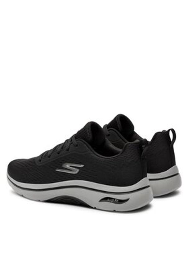 skechers - Skechers Sneakersy Go Walk Arch Fit 2.0-Idyllic 2 216516/BKCC Czarny. Kolor: czarny. Materiał: materiał