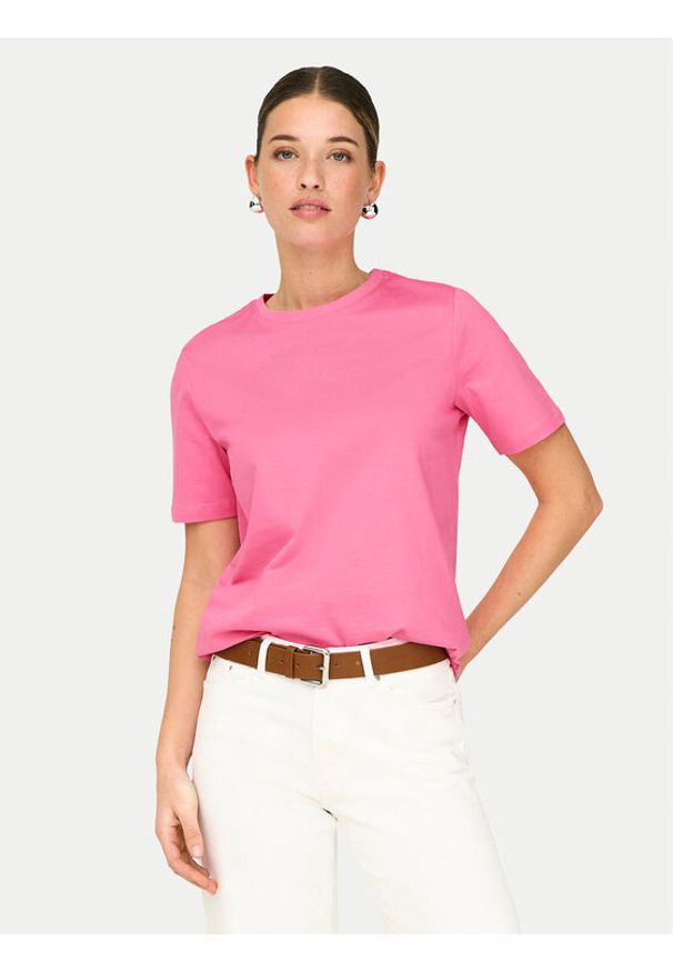 only - ONLY T-Shirt Freja 15367970 Różowy Regular Fit. Kolor: różowy. Materiał: bawełna