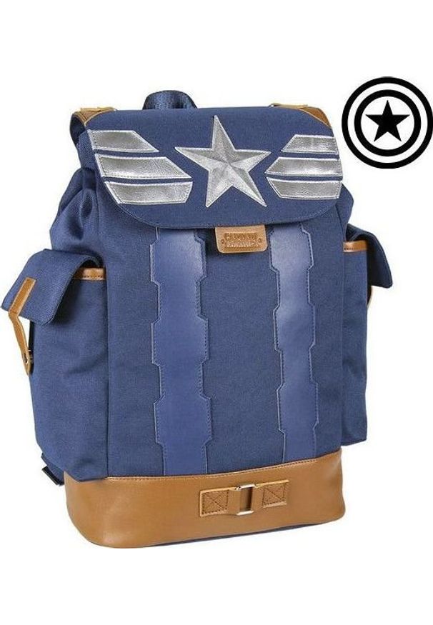 NoName - Plecak Casual The Avengers Niebieski. Kolor: niebieski. Wzór: motyw z bajki. Styl: casual