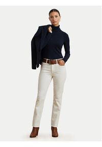 Lauren Ralph Lauren Golf 200940470002 Granatowy Slim Fit. Typ kołnierza: golf. Kolor: niebieski. Materiał: jedwab #3