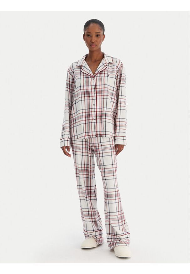 TOMMY HILFIGER - Tommy Hilfiger Piżama UW0UW06155 Écru Relaxed Fit. Materiał: syntetyk