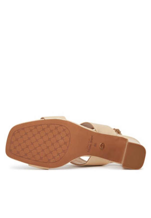 Nine West Sandały 2489-19 Beżowy. Kolor: beżowy. Materiał: materiał, syntetyk