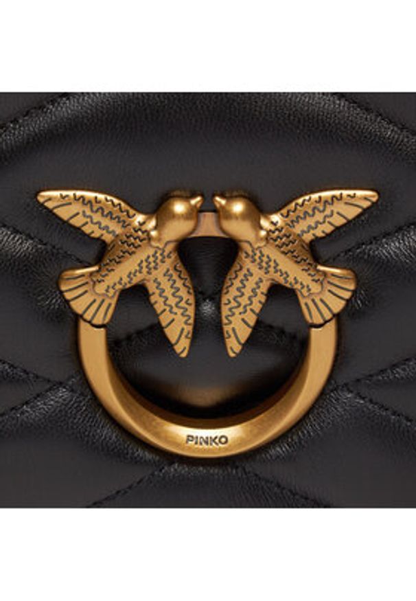 Pinko Torebka Love Click Classic Puff AI 23-24 PLTT 101585 A1ET Czarny. Kolor: czarny. Materiał: skórzane