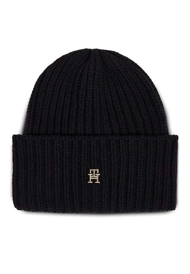 TOMMY HILFIGER - Tommy Hilfiger Czapka Limitless Chic Beanie AW0AW15299 Czarny. Kolor: czarny. Materiał: syntetyk