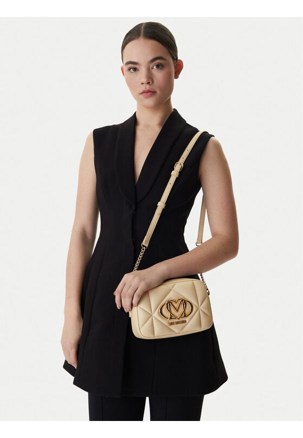 Love Moschino - LOVE MOSCHINO Torebka JC4038PP1OLC0129 Beżowy. Kolor: beżowy. Materiał: skórzane