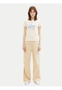 Tom Tailor Denim T-Shirt 1040185 Biały Regular Fit. Kolor: biały. Materiał: bawełna #4