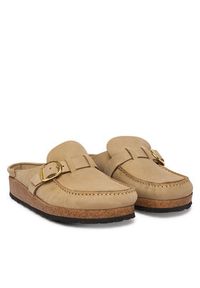 Birkenstock Klapki Buckley 1030443 Beżowy. Kolor: beżowy. Materiał: skóra #5