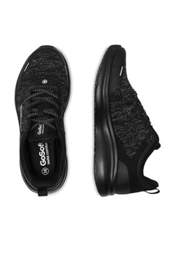 Go Soft Sneakersy WP-123 Czarny. Kolor: czarny. Materiał: materiał