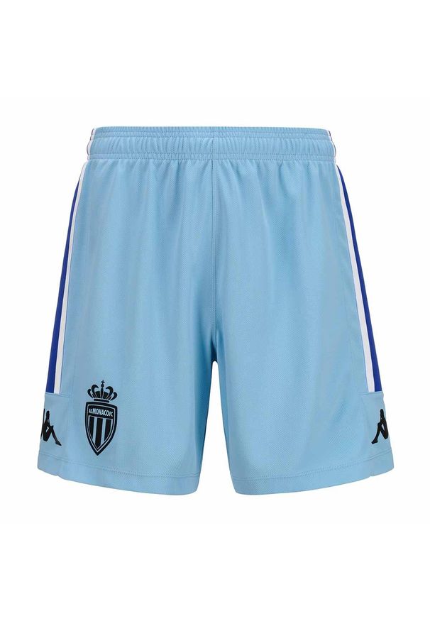Kappa - Spodenki bramkarskie dla dzieci AS Monaco Kombat Ryder 2024/25. Kolor: niebieski. Styl: sportowy