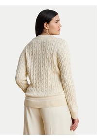 Lauren Ralph Lauren - LAUREN RALPH LAUREN Sweter 200888795011 Kremowy Relaxed Fit. Kolor: kremowy. Materiał: bawełna #7