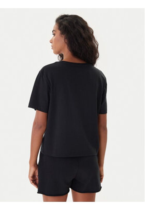 Kappa T-Shirt Frega 351M1KW Czarny Regular Fit. Kolor: czarny. Materiał: bawełna