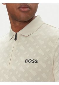BOSS Polo Philix Toc Jq 50538106 Beżowy Slim Fit. Typ kołnierza: polo. Kolor: beżowy. Materiał: syntetyk #4