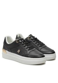 TOMMY HILFIGER - Tommy Hilfiger Sneakersy Lux Hardware Court Sneaker FW0FW07997 Czarny. Kolor: czarny. Materiał: skóra #5