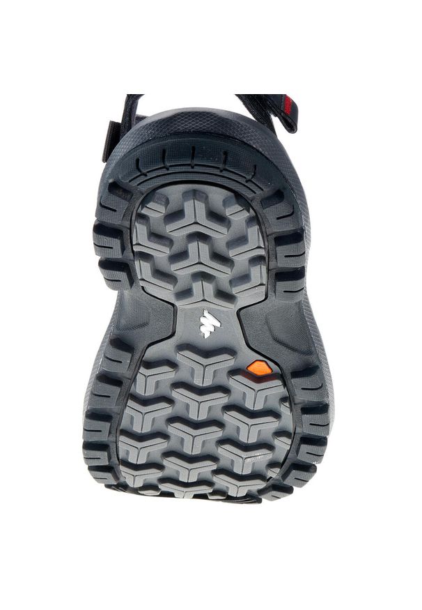 quechua - Sandały turystyczne męskie NH500. Zapięcie: rzepy. Kolor: szary. Wzór: paski. Sezon: lato. Sport: turystyka piesza