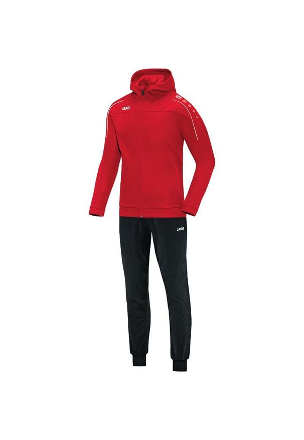 Dres Jako Polyester. Kolor: czerwony. Materiał: dresówka. Sport: piłka nożna