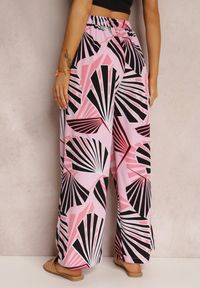 Renee - Różowe Spodnie Harmyse. Stan: podwyższony. Kolor: różowy. Materiał: tkanina #3