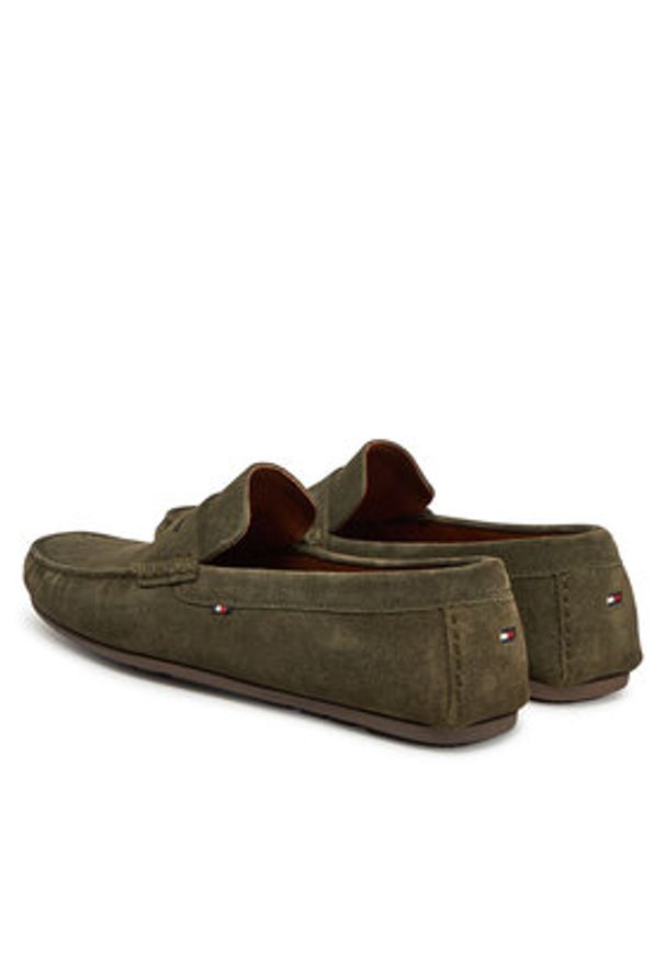 TOMMY HILFIGER - Tommy Hilfiger Mokasyny Casual Hilfiger Suede Driver FM0FM04998 Zielony. Okazja: na co dzień. Kolor: zielony. Materiał: zamsz, skóra. Styl: casual