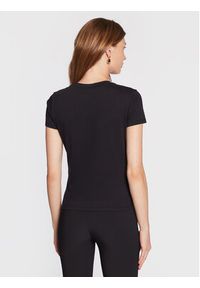 Elisabetta Franchi T-Shirt MA-011-26E2-V190 Czarny Slim Fit. Kolor: czarny. Materiał: bawełna #3