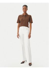 TOMMY HILFIGER - Tommy Hilfiger Polo WW0WW43224 Brązowy Regular Fit. Typ kołnierza: polo. Kolor: brązowy. Materiał: bawełna #5