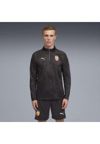 Puma - Męska bluza przedmeczowa z zamkiem 1/4 RC Lens PUMA Galactic Gray Pelé Yellow. Kolor: szary, wielokolorowy, żółty. Sport: piłka nożna