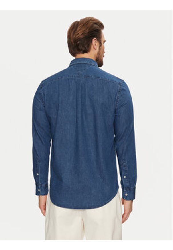 TOMMY HILFIGER - Tommy Hilfiger Koszula jeansowa MW0MW37581 Niebieski Regular Fit. Kolor: niebieski. Materiał: bawełna