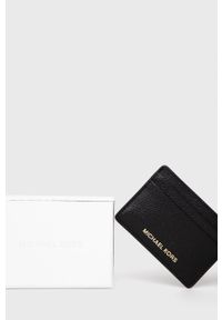 MICHAEL Michael Kors etui na karty skórzane 34F9GF6D0L damski kolor czarny. Kolor: czarny. Materiał: skóra #5