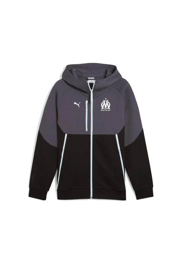 Puma - Zippowany sweatshirt OM FL 2025/26. Kolor: czarny. Sport: bieganie