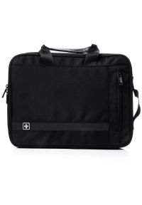 SWISSBAGS - Torba na laptopa Glion SB137 4 l - czarna. Kolor: czarny. Materiał: skóra, materiał. Styl: elegancki, casual, biznesowy #1