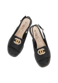 Czarne Sandały S.Barski Eleganckie Obuwie Damskie. Okazja: na co dzień. Zapięcie: pasek. Kolor: czarny. Materiał: skóra ekologiczna. Sezon: lato. Styl: elegancki #7