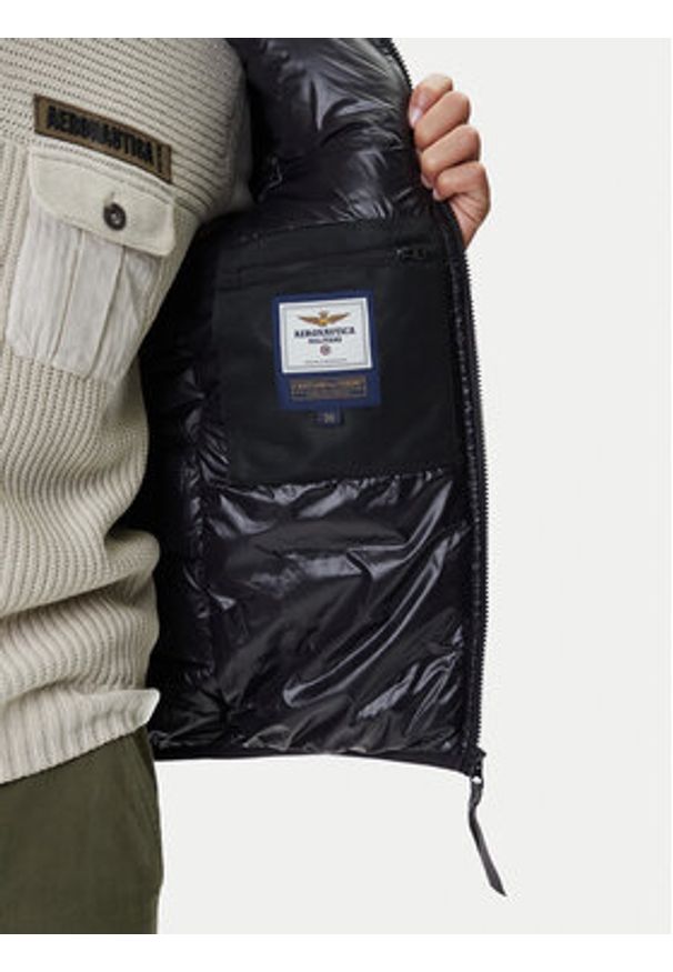 Aeronautica Militare Kurtka przejściowa 252AB3022UCT04214 Czarny Regular Fit. Kolor: czarny. Materiał: syntetyk