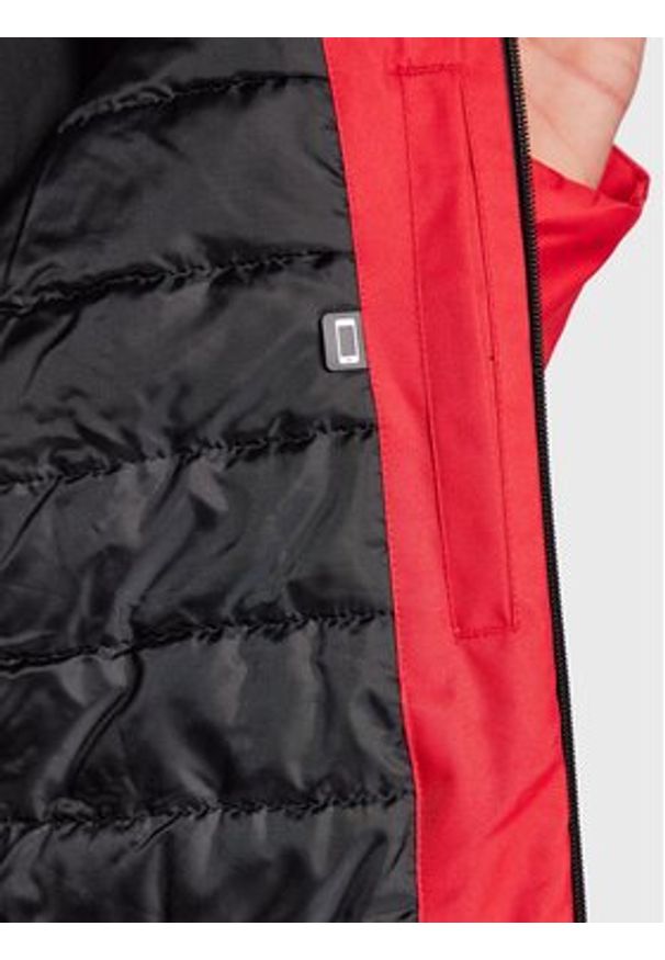 4f - 4F Kurtka narciarska H4Z22-KUMN001 Czerwony Regular Fit. Kolor: czerwony. Materiał: syntetyk. Sport: narciarstwo