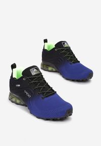 Born2be - Niebiesko-Zielone Buty Sportowe Vhesiesh. Wysokość cholewki: przed kostkę. Nosek buta: okrągły. Kolor: niebieski. Materiał: materiał. Szerokość cholewki: normalna. Wzór: aplikacja #2