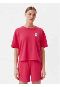 Fila T-Shirt Lisakovsk FAW1044 Różowy Loose Fit. Kolor: różowy. Materiał: syntetyk