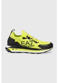 EA7 Emporio Armani sneakersy kolor żółty. Zapięcie: sznurówki. Kolor: żółty