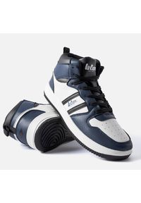 Granatowe sneakersy Lee Cooper LCJ-22-29-1306M niebieskie. Nosek buta: okrągły. Kolor: niebieski. Materiał: guma #3