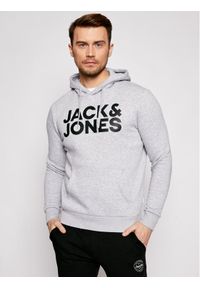 Jack & Jones - Jack&Jones Bluza Corp Logo 12152840 Szary Regular Fit. Kolor: szary. Materiał: bawełna #1