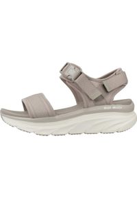 skechers - Sandały Skechers Model Dlux Walker Kolor Brązowy. Kolor: brązowy. Materiał: tkanina. Sezon: lato