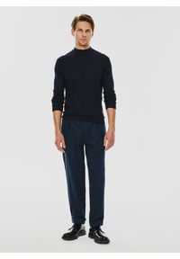 Pako Lorente - PAKO LORENTE – Granatowy gładki półgolf męski. Kolor: niebieski, czarny. Materiał: nylon, wiskoza. Wzór: gładki. Sezon: jesień #8