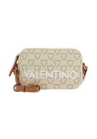 Valentino by Mario Valentino - VALENTINO Mała kremowa torebka Liuto Camera Bag. Kolor: beżowy. Styl: klasyczny