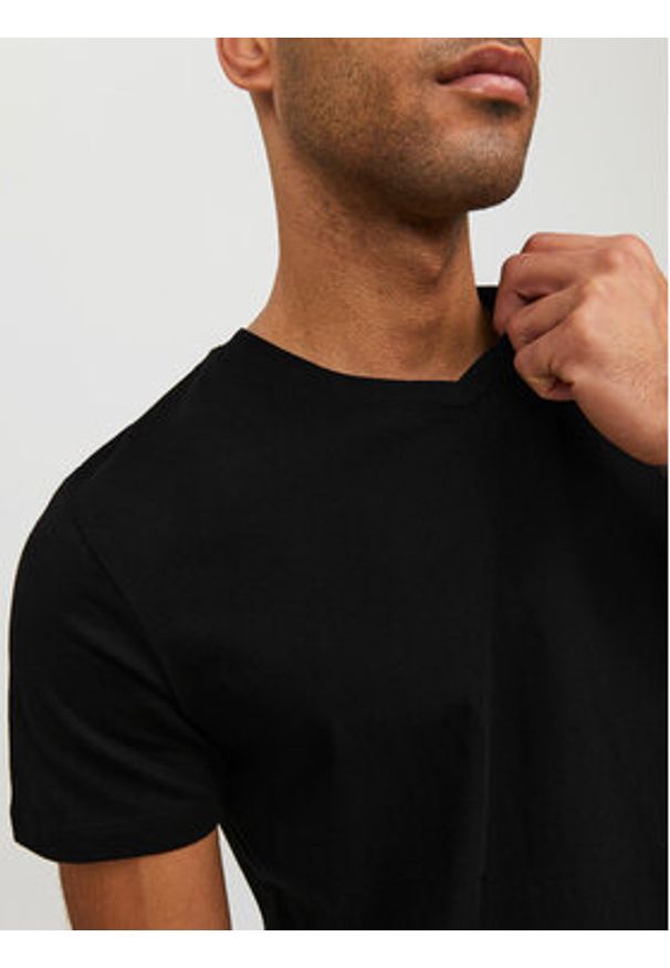 Jack & Jones T-Shirt Basic 12156102 Czarny Standard Fit. Kolor: czarny. Materiał: bawełna