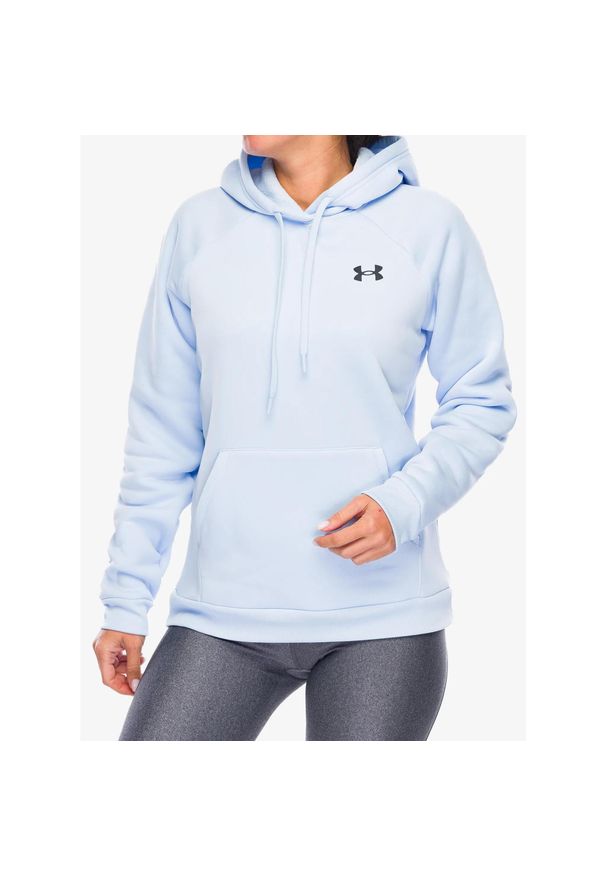 Bluza z kapturem damska Under Armour Armour Fleece Hoodie. Typ kołnierza: kaptur. Kolor: niebieski. Sport: fitness