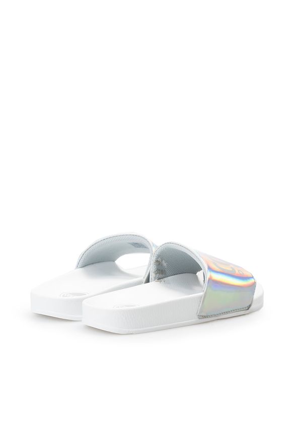 Colmar Klapki "Slipper Lux" | Slipper Lux 608 | Kobieta | Biały, Srebrny. Kolor: biały, srebrny, wielokolorowy. Materiał: materiał, syntetyk. Wzór: nadruk
